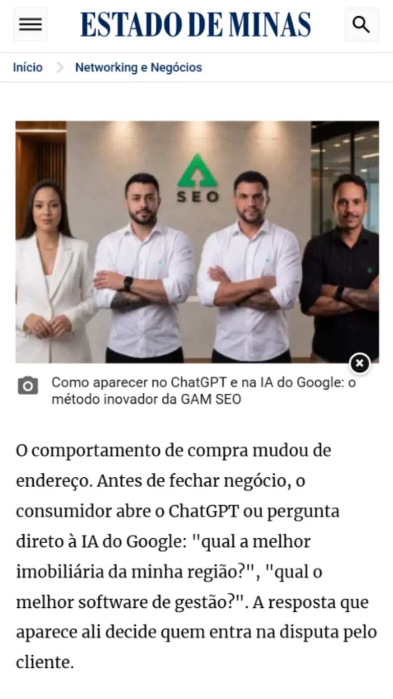 Matéria GAM SEO ESTADO DE MINAS